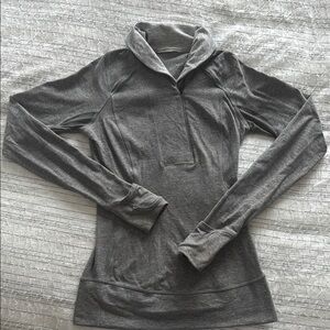 Lululemon Gray Long-Sleeve Quarter-Zip Pullover
